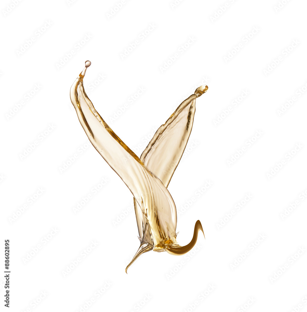 Champagne splashes isolated on white Champagne splashes isolated on white