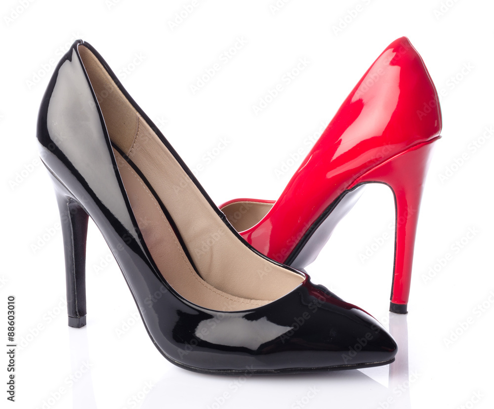 Black and red high heel shoe Black and red high heel shoe
