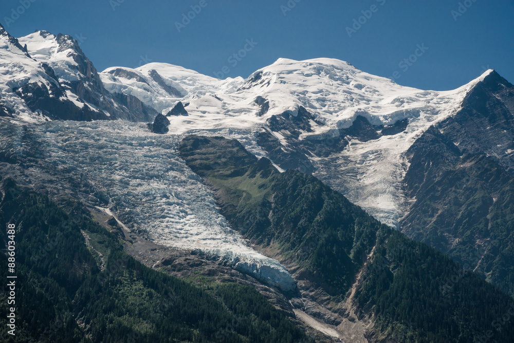 Chaîne du Mont Blanc l'été