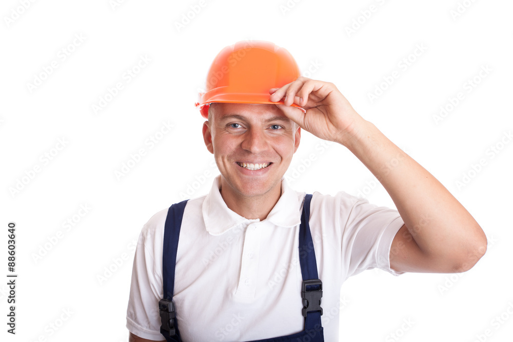 Smiling handsome handyman Smiling handsome handyman