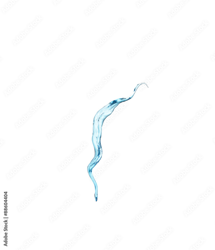 Blue splash closeup shoot, isolated on white background Blue splash closeup shoot, isolated on white background