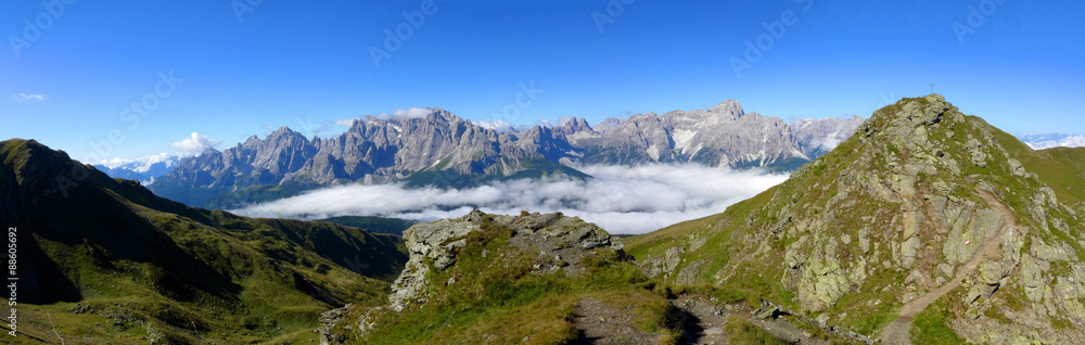 Karnischer Höhenweg - Ausblick Sextner Dolomiten