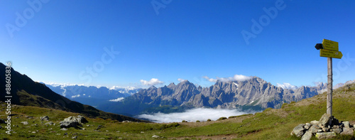 Karnischer Höhenweg – Schild – Sextner Dolomiten