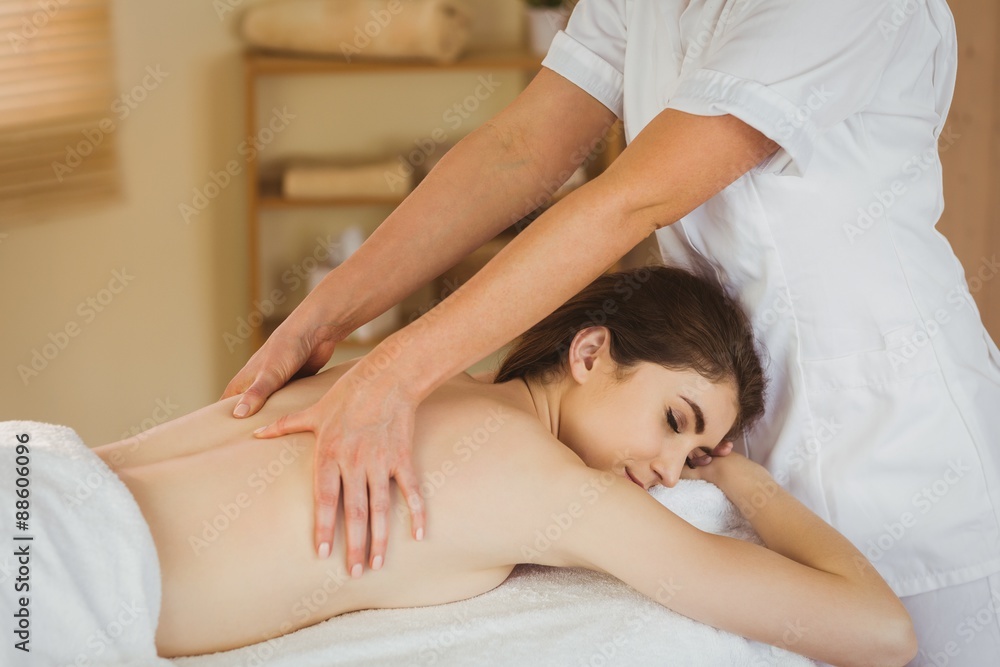 Young woman getting a massage