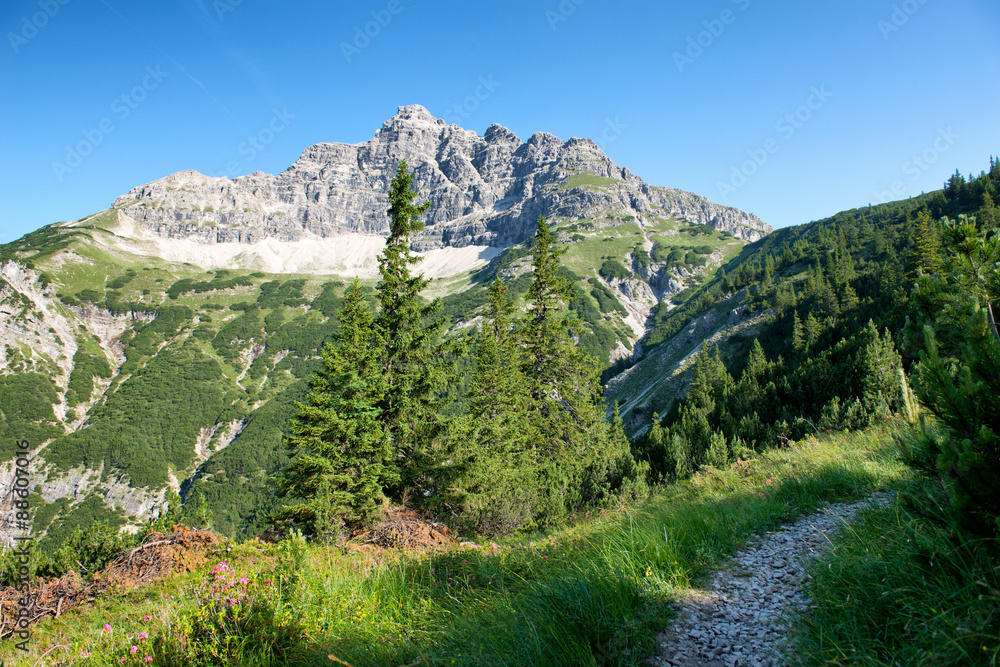 Hochvogel Mountain near Hinterhornbach in Austria Hochvogel Mountain near Hinterhornbach in Austria