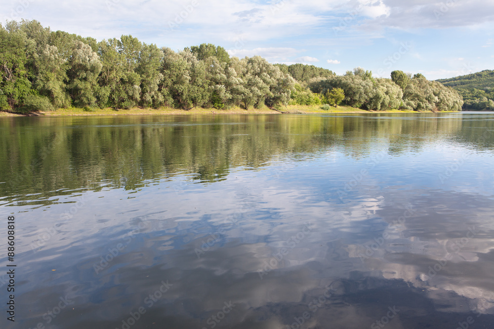 reflection in calm water