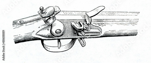 Obraz na płótnie Flintlock mechanism w salonie