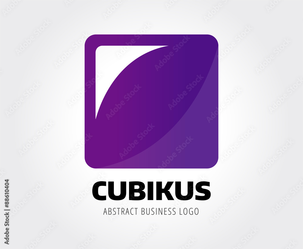 Square cube abstract logo template. Corner geometric and Square cube abstract logo template. Corner geometric and