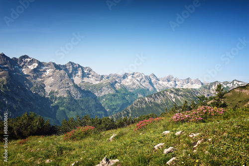 Alpine moutains in Tyrol Austria
