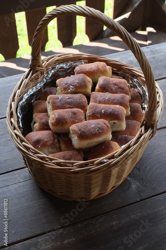 Buns in basket