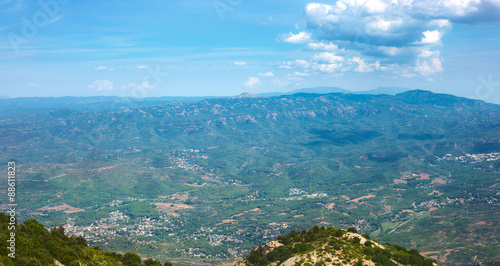View of Montserrat mountains, Catalonia, Spain.