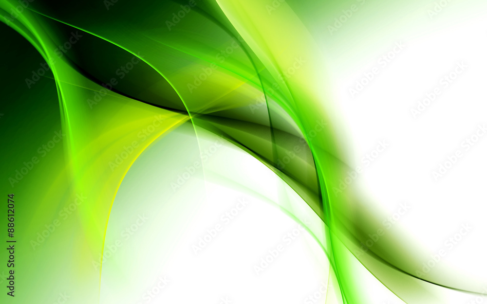 Obraz premium abstract green wave background