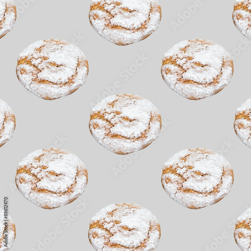 Stack of sweetmeal biscuits photo