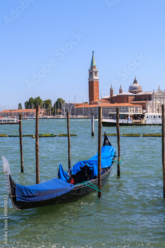 Venice and the gondolas in summer