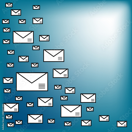 Envelopes abstract background
