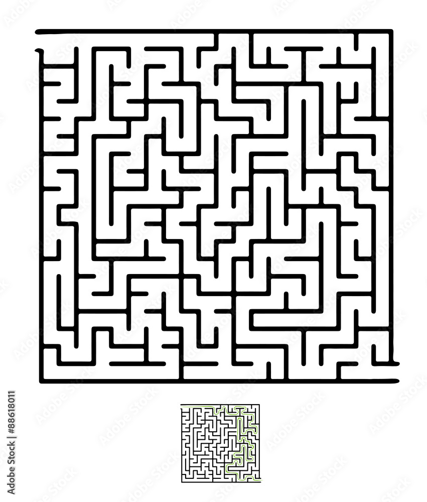 Black vector maze Black vector maze