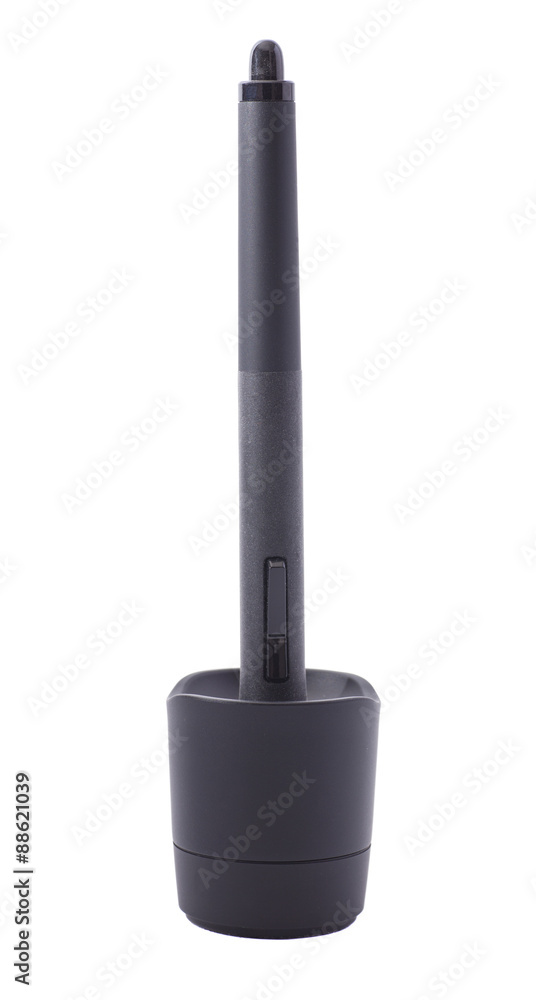 Black wireless stylus pen for tablet isolated on white Black wireless stylus pen for tablet isolated on white