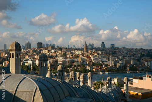 View from The Suleymaniye Mosque over The Istanbul