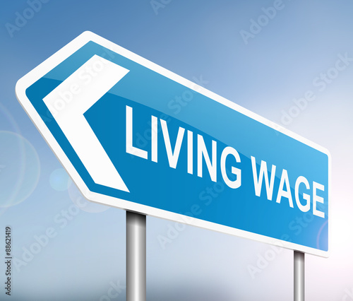 Принти на полотні Living wage concept.