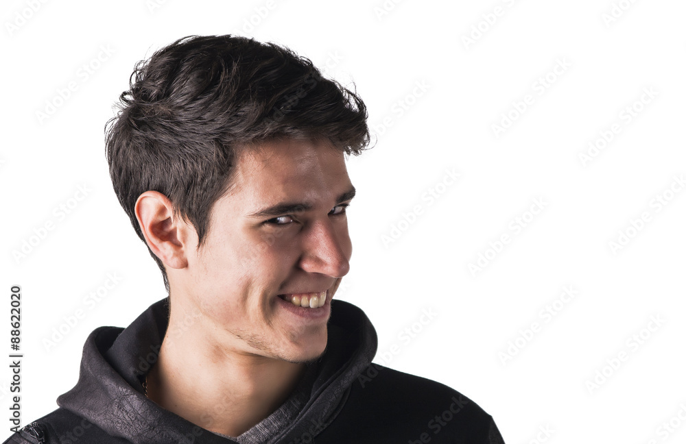 Young man doing silly face and stupid expression Young man doing silly face and stupid expression