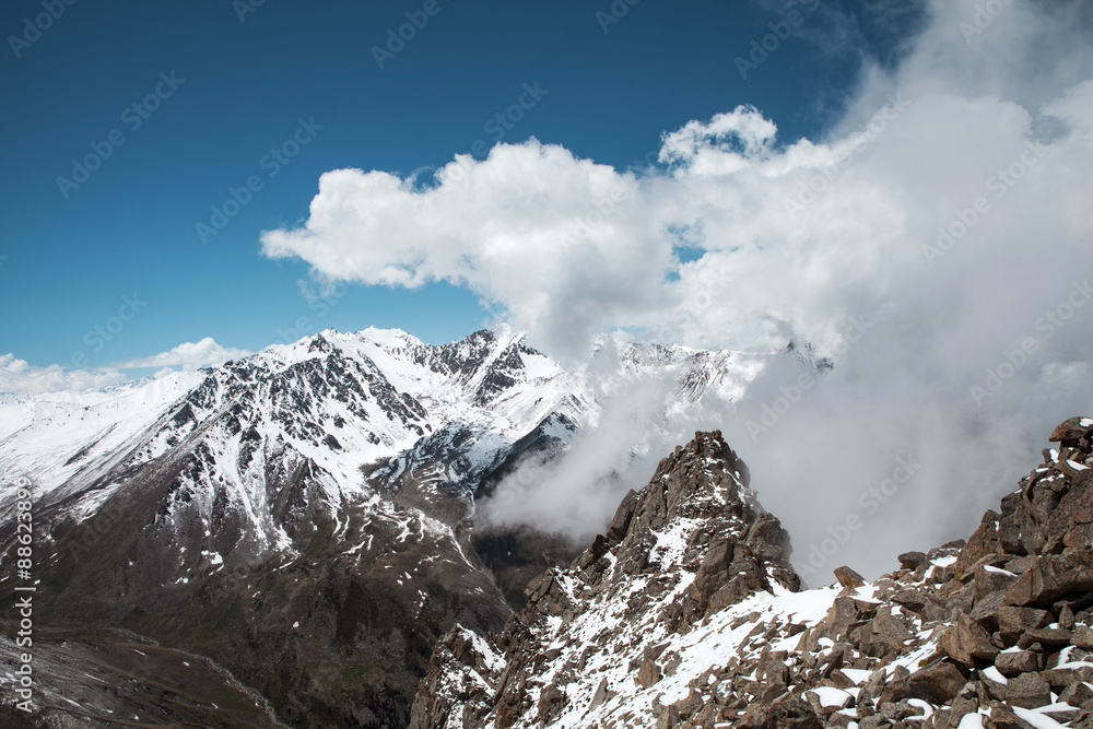Trans-Ili Alatau mountains. On the way to Big Almaty peak.