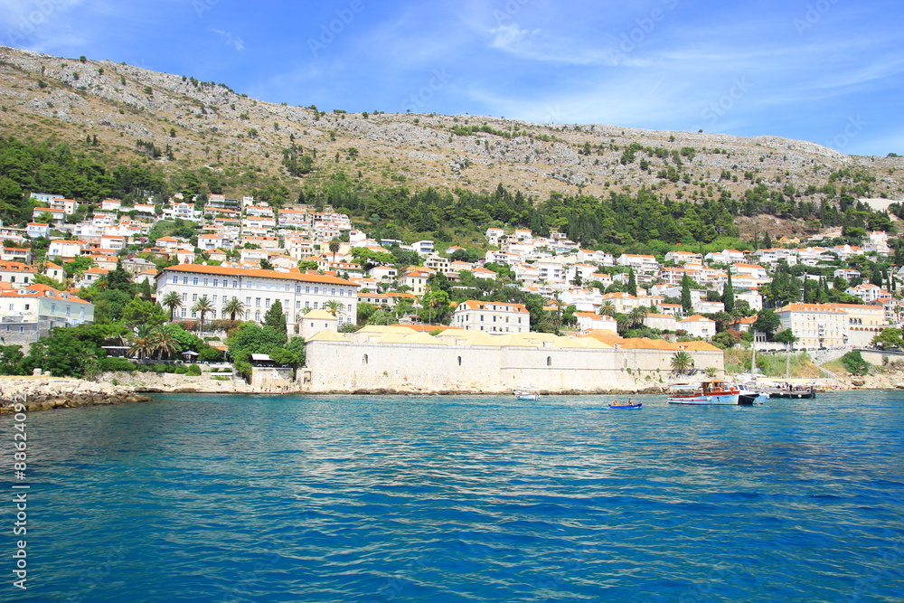 Dubrovnik part view with Lazareti