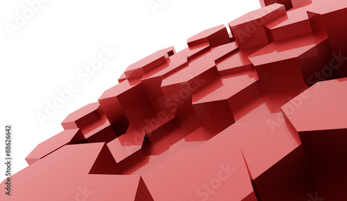 Abstract hexagonal business background rendered