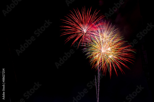 firework isolated on black background, sumida river firework fes