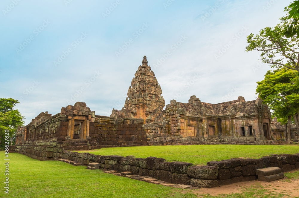 The ancient castle in Buriram Province of Thailand The ancient castle in Buriram Province of Thailand