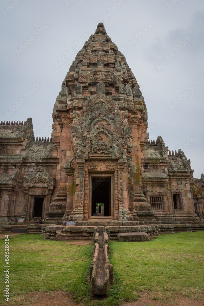 The ancient castle in Buriram Province of Thailand 