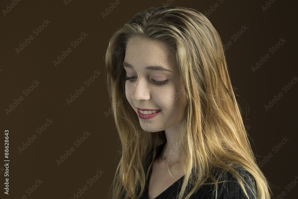 Studio portrait of a young Caucasian woman Studio portrait of a young Caucasian woman