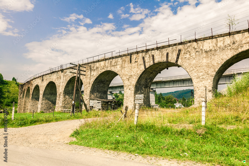 Old Austrian bridge viaduct
