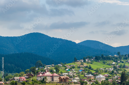 summer landscape in Carpathians