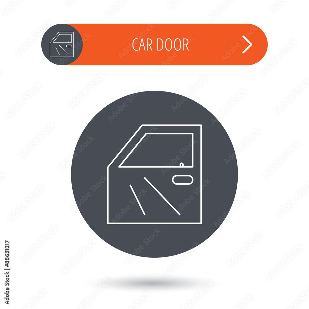 Car door icon. Automobile lock sign. Car door icon. Automobile lock sign.