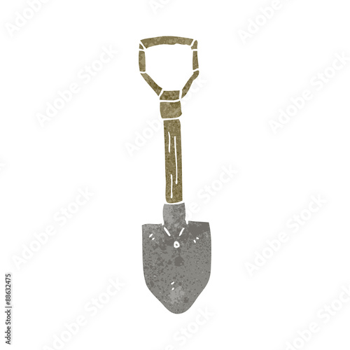 retro cartoon shovel