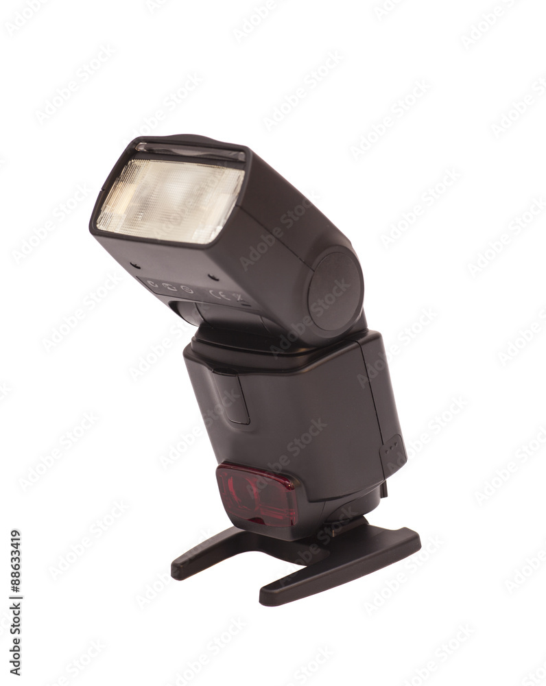 Camera flash isolated on white background Camera flash isolated on white background