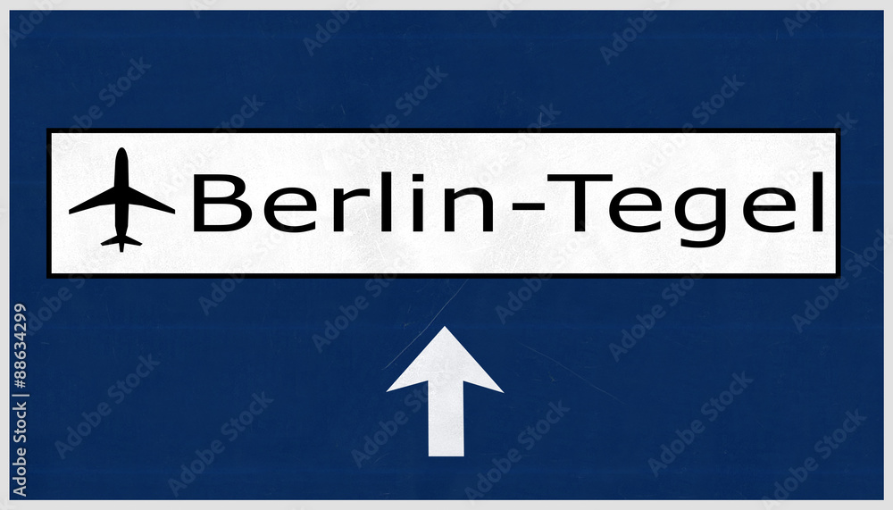 Berlin Tegel Germany Airport Highway Sign Berlin Tegel Germany Airport Highway Sign