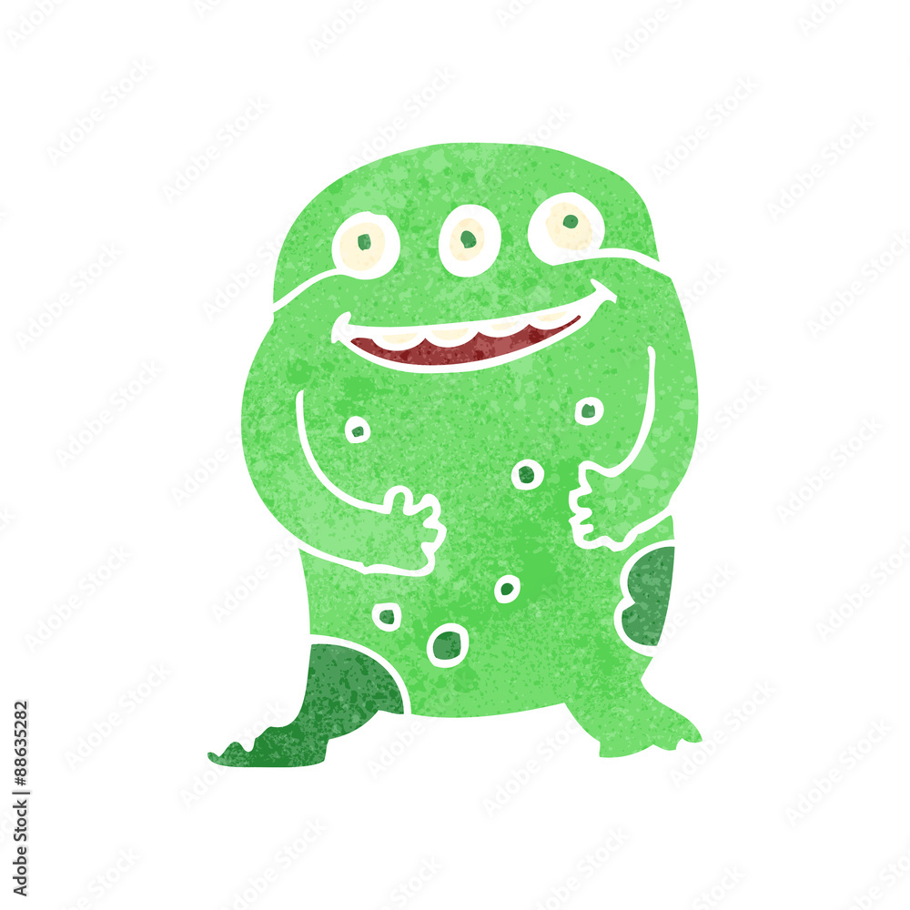 Fototapeta premium retro cartoon alien