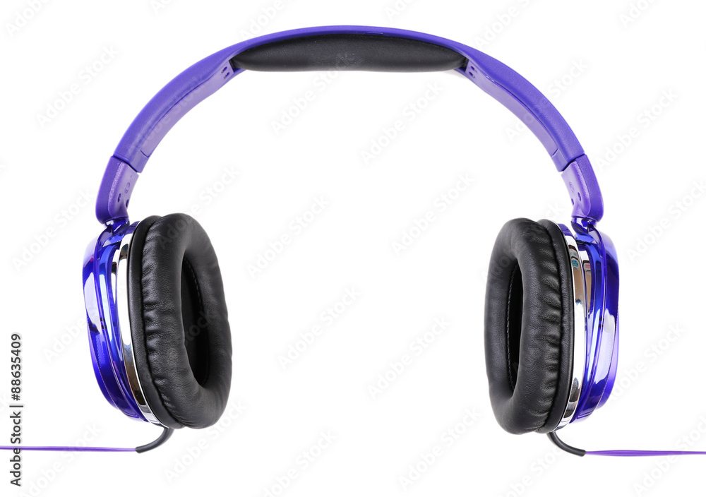 Modern headphones isolated on white Modern headphones isolated on white