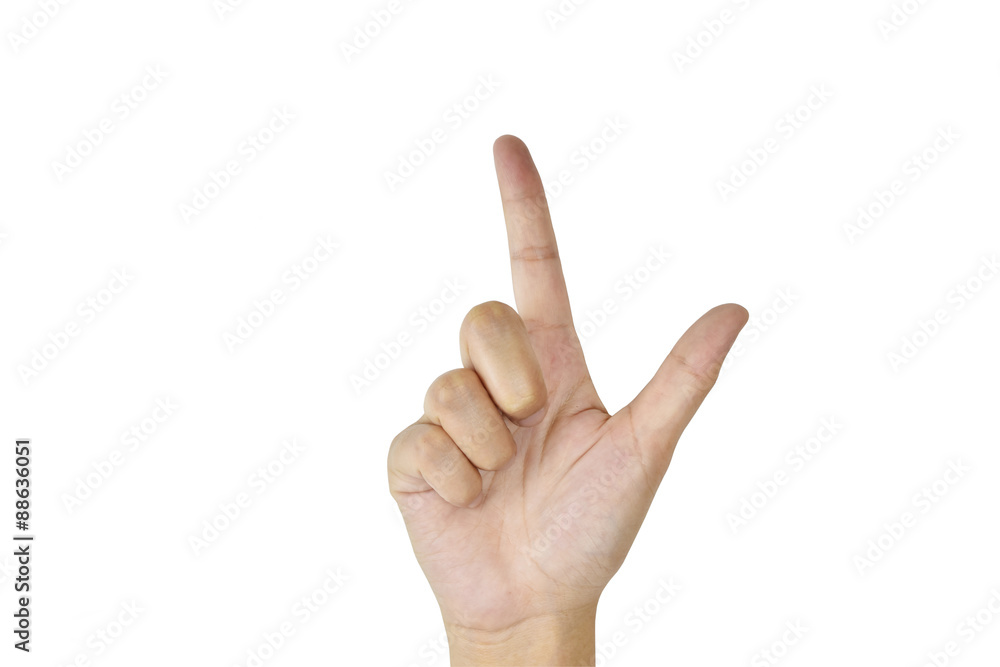 Women of hand symbol isolate on white background Women of hand symbol isolate on white background