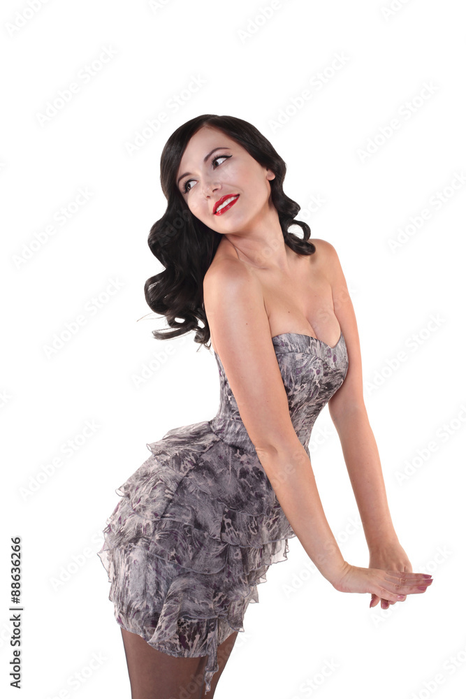 retro black and white portrait of brunette woman with vintage hairstyle isolated on white background.copy space.
retro black and white portrait of brunette woman with vintage hairstyle isolated on white background.copy space.