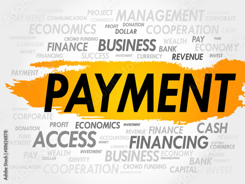 PAYMENT word cloud, business concept