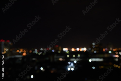 City night light blur bokeh , defocused background