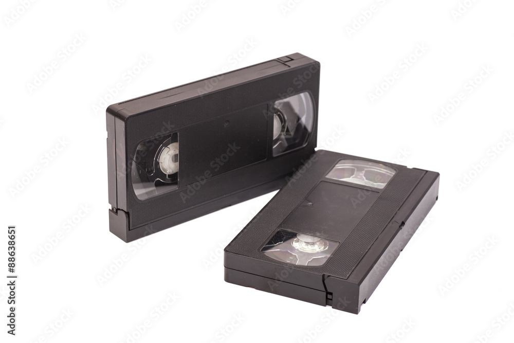 Old vhs video cassettes