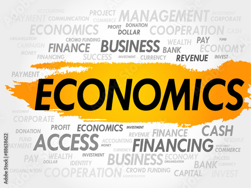 ECONOMICS word cloud, business concept
