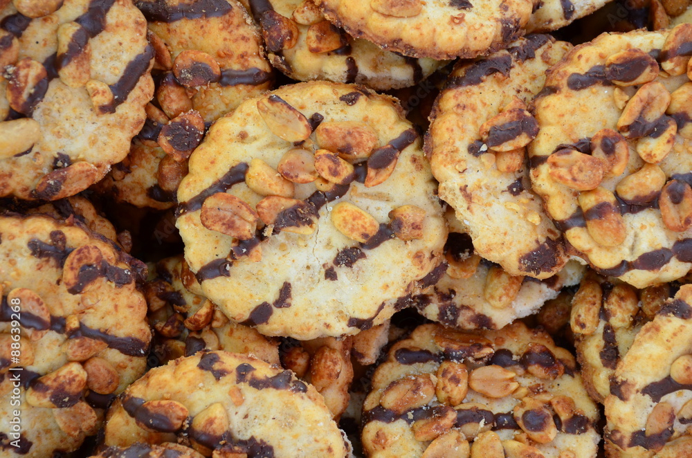 Chocolate chip cookies with peanuts Chocolate chip cookies with peanuts