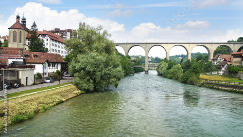 Zaehringen bridge in Friburg.    photo