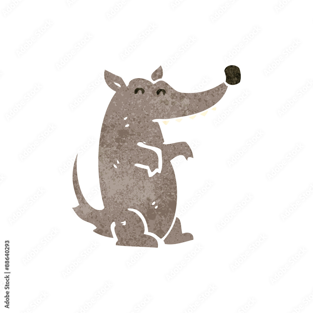 retro cartoon wolf retro cartoon wolf