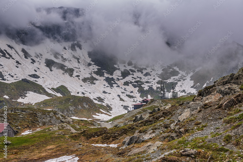 Fototapeta premium Gloomy mountain landscape