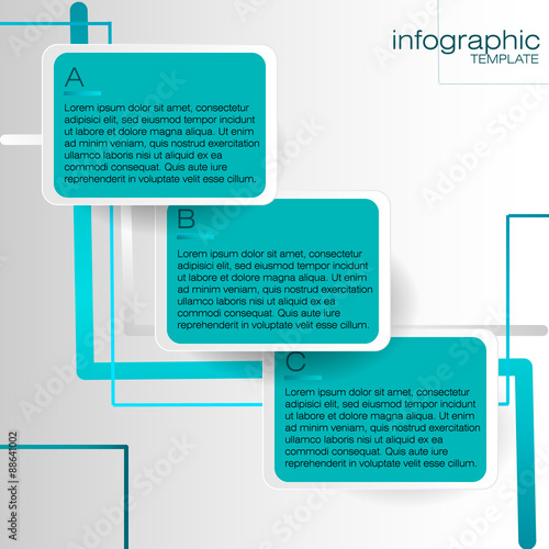 Infographic template with blue labels